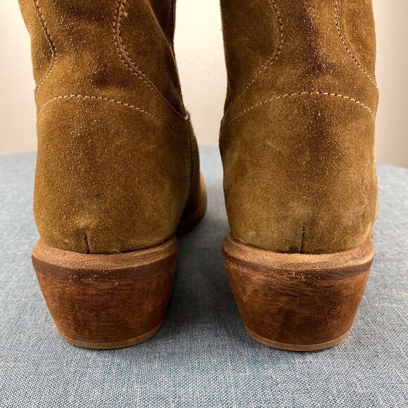 Bronx Dirty Suede Color Pull On Linux Western Boots  Size 5.5/6 - Picture 4 of 8